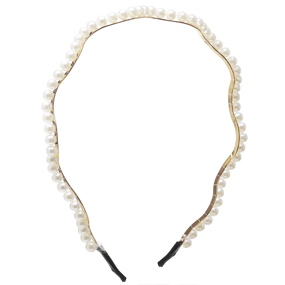 Women's Elegant Pearl Style Metal Hairband