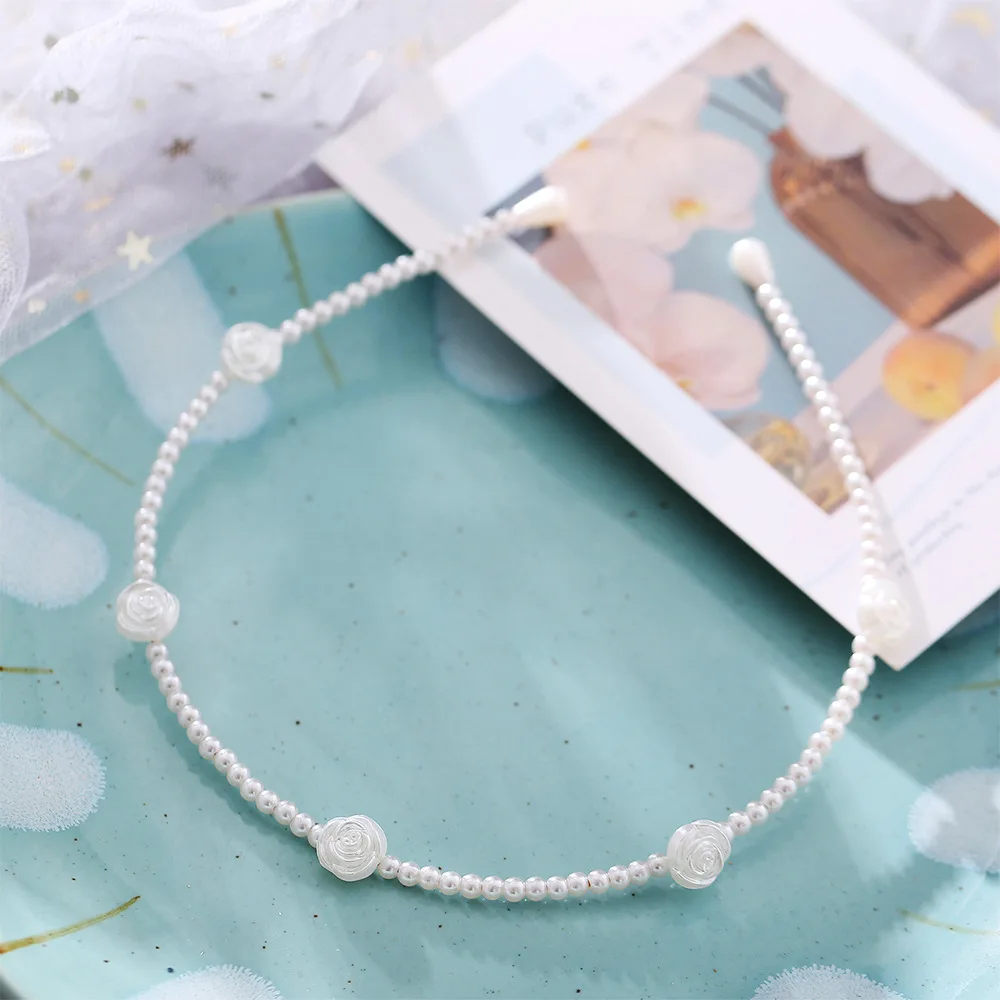 Women's Elegant Pearl Style Metal Hairband