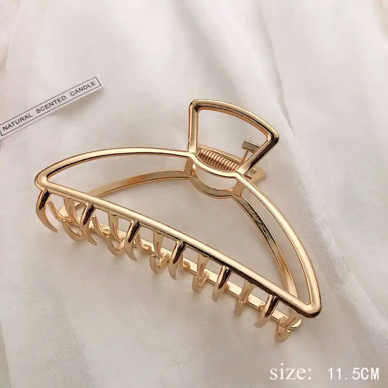 Women's Metal Hollow Out Geometric Hair Claw