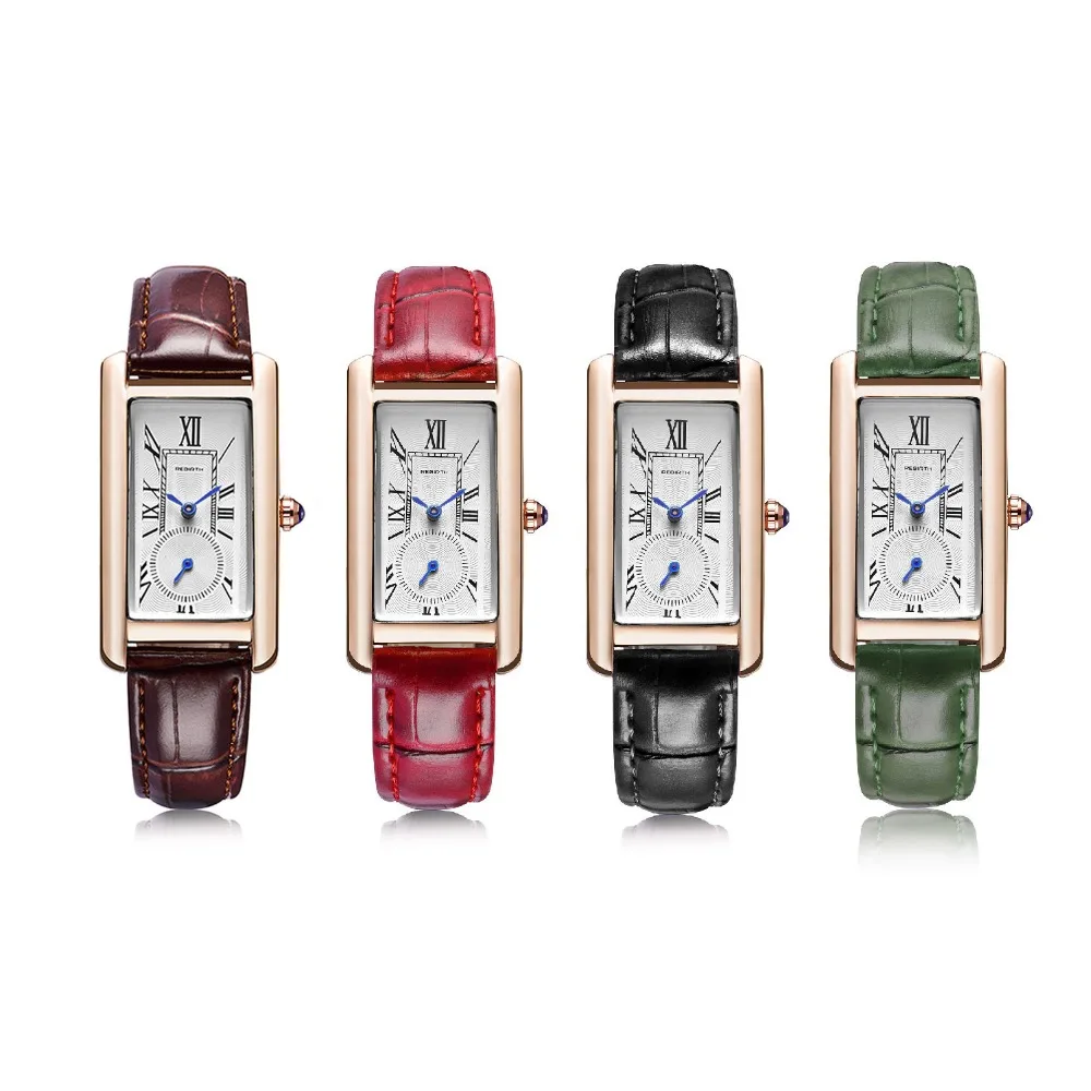 Women's Rectangular Dial Elegant Watches