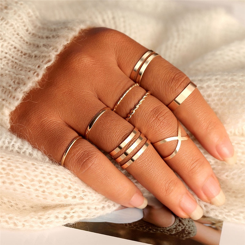 Minimalistic Styled Rings Set