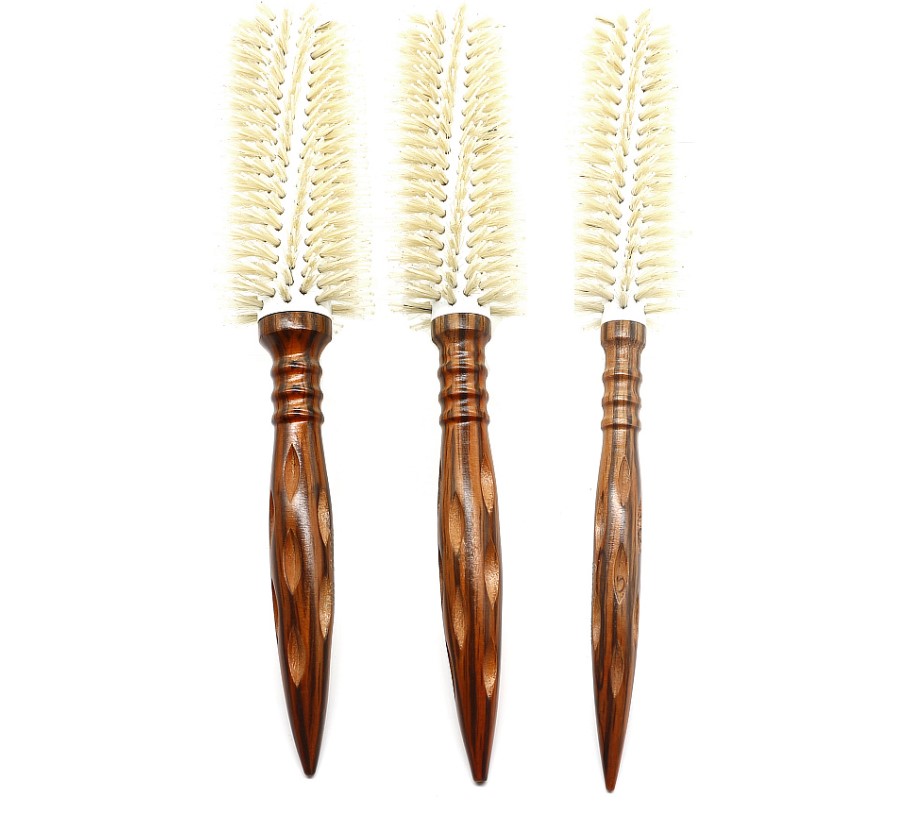 Contrast Design Wooden Styling Hair Brush