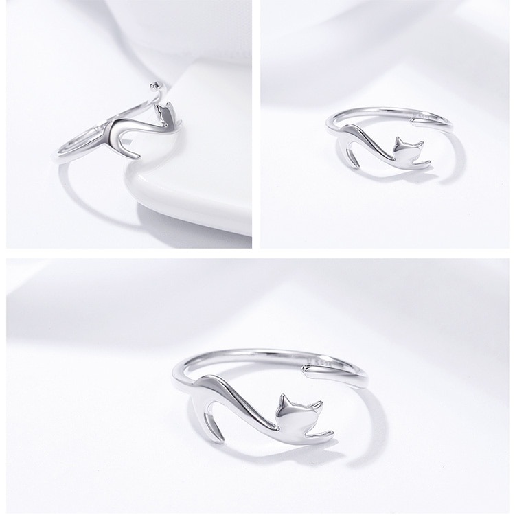 Women's Elegant Thin Silver Ring with Zirconia