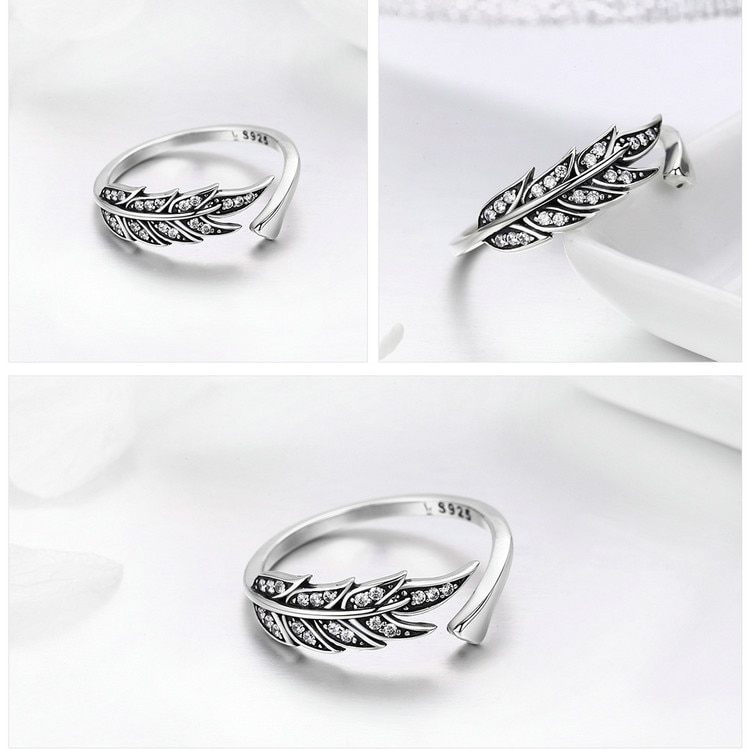 Women's Elegant Thin Silver Ring with Zirconia