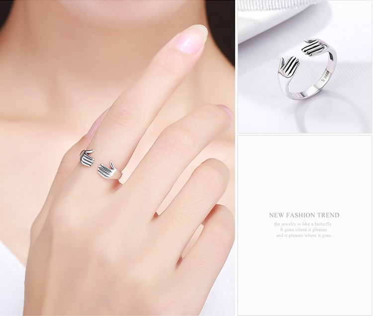 Women's Elegant Thin Silver Ring with Zirconia