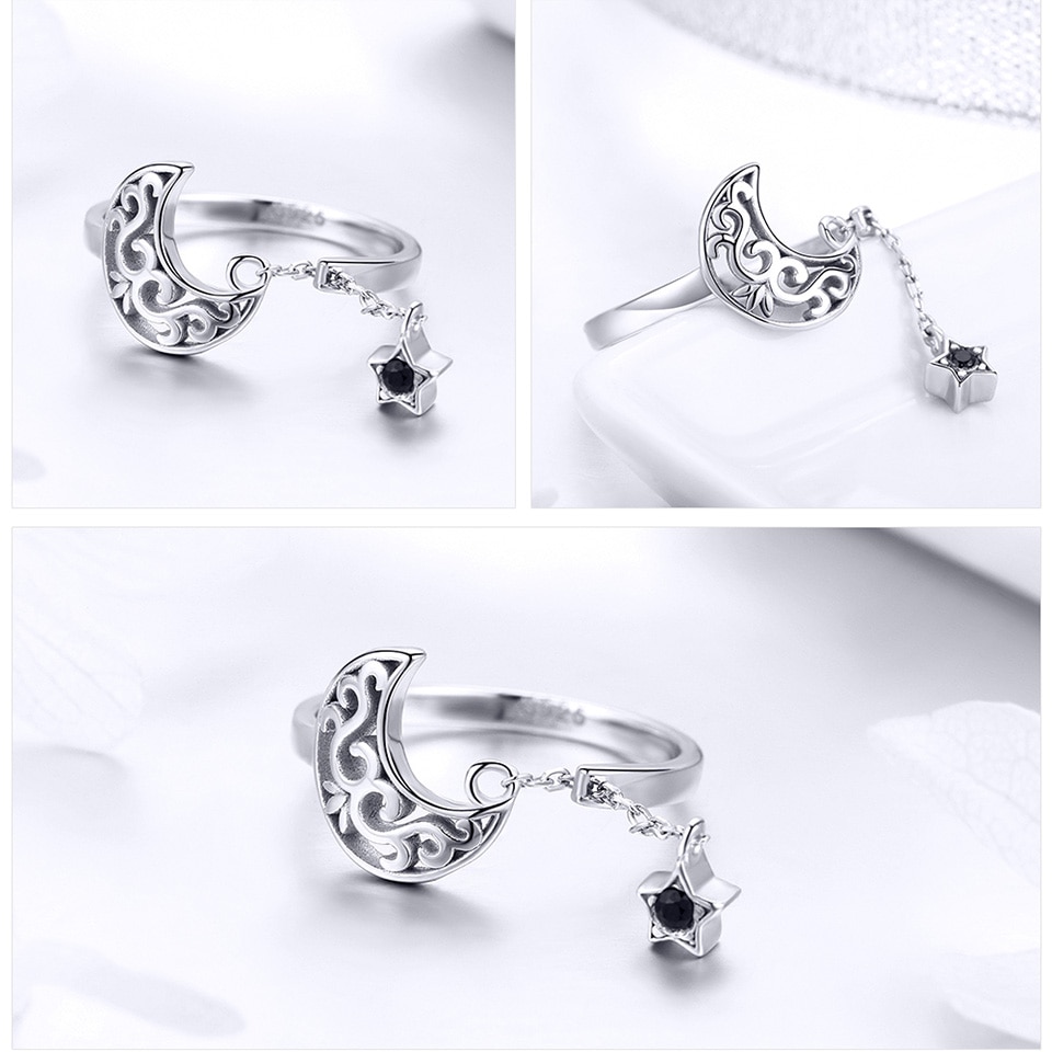 Women's Elegant Thin Silver Ring with Zirconia