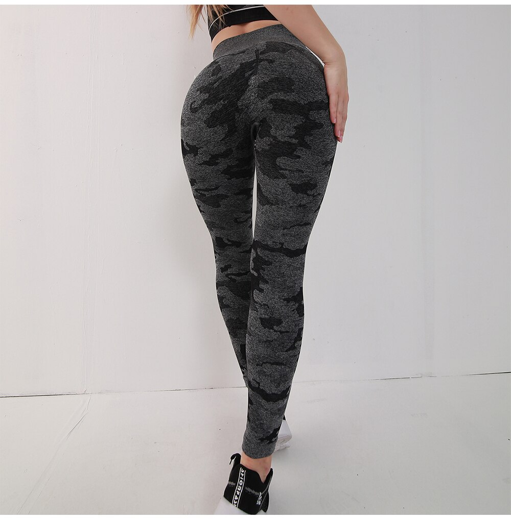 Women's Camouflage High-Waisted Leggings