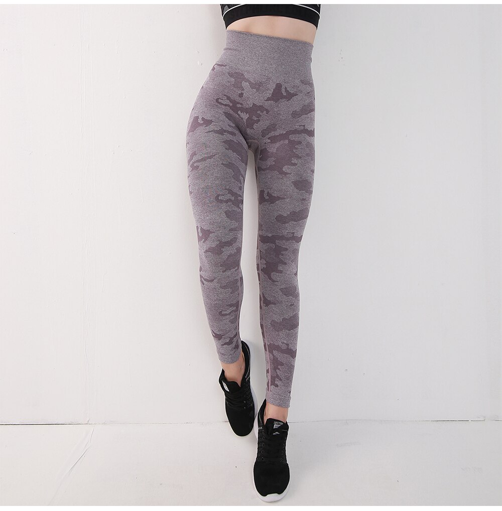 Women's Camouflage High-Waisted Leggings