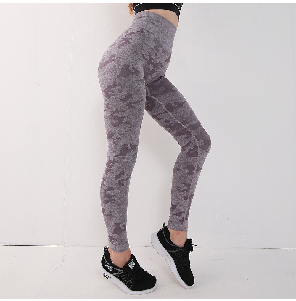 Women's Camouflage High-Waisted Leggings