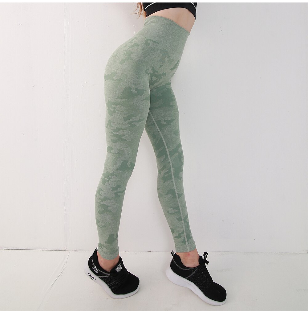 Women's Camouflage High-Waisted Leggings