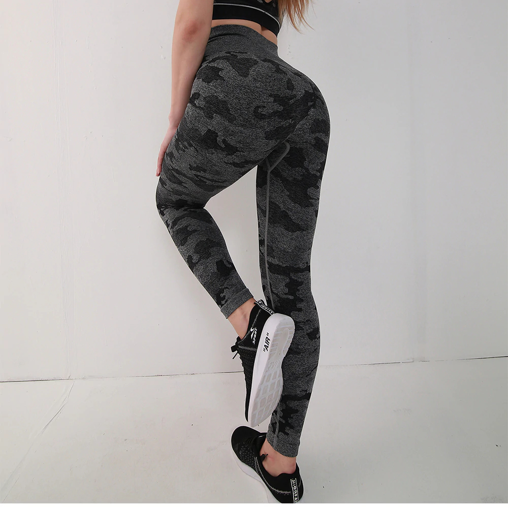 Women's Camouflage High-Waisted Leggings