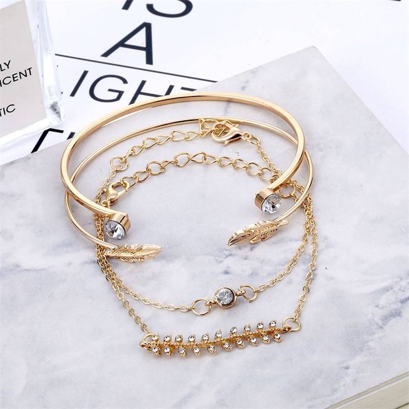 Women's Stylish Boho Bracelet 4 Pcs Set