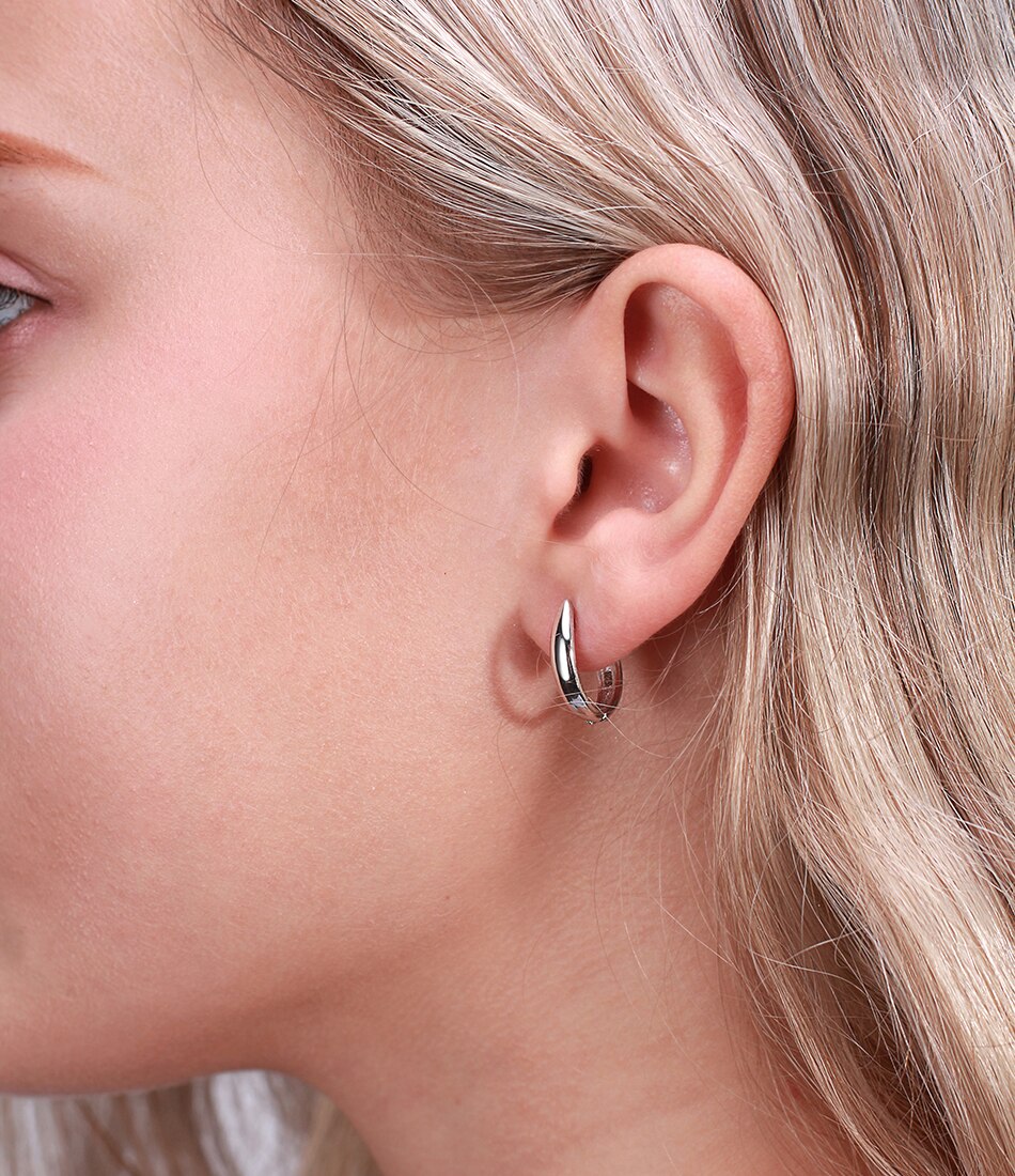 Women's Simple Style Silver Hoop Earrings