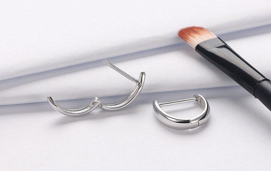 Women's Simple Style Silver Hoop Earrings