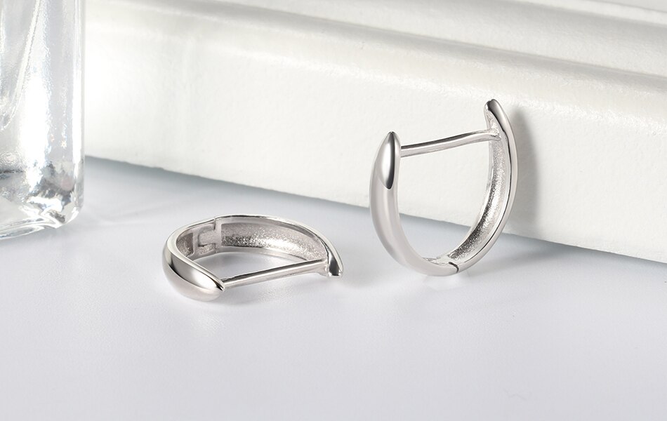 Women's Simple Style Silver Hoop Earrings