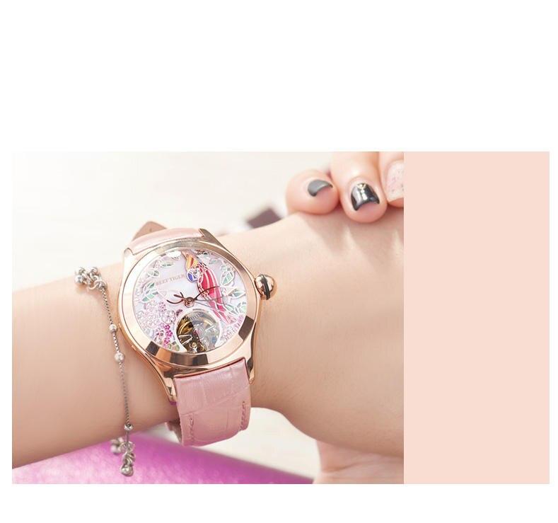 Women's Crystal Parrot Waterproof Watches