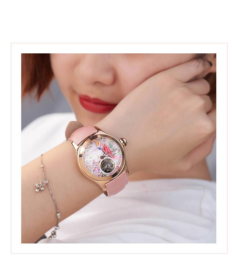 Women's Crystal Parrot Waterproof Watches