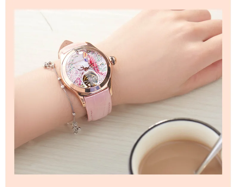 Women's Crystal Parrot Waterproof Watches