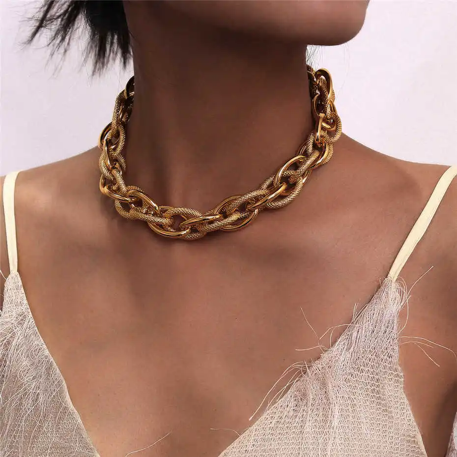 Women's Punk Lock Choker Necklace