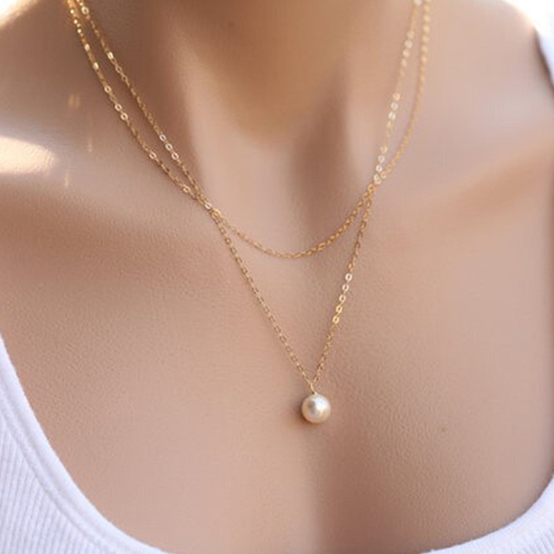 Simple Styled Double Layer Necklace