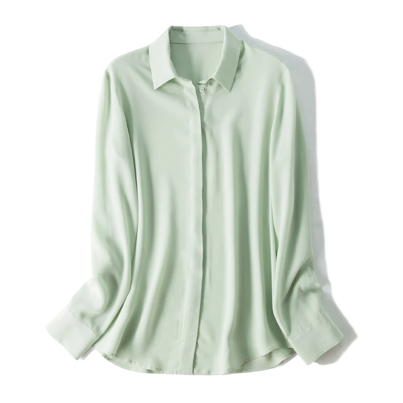 Women's Solid Color Silk Blouse