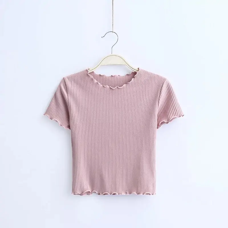 Vintage Slim Fit Short Sleeve Top for Women