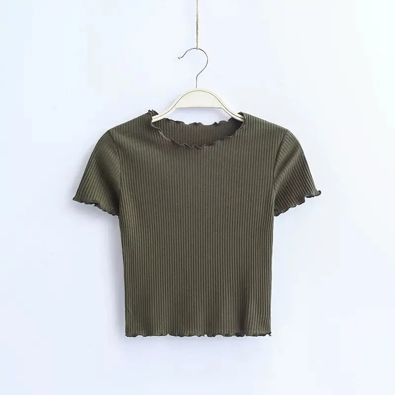 Vintage Slim Fit Short Sleeve Top for Women