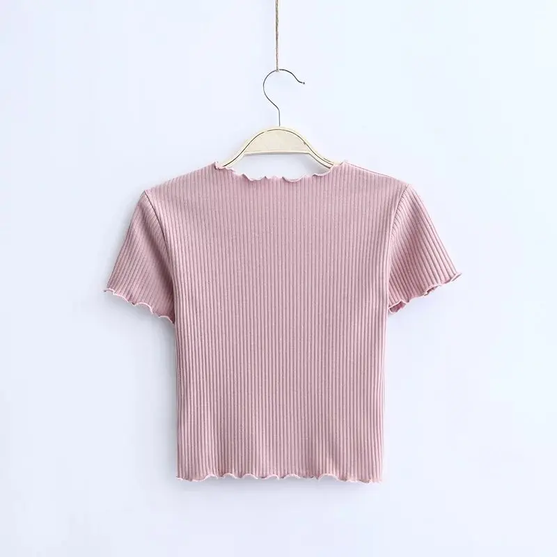 Vintage Slim Fit Short Sleeve Top for Women