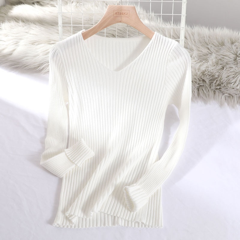 Women's V-Neck Basic Sweater