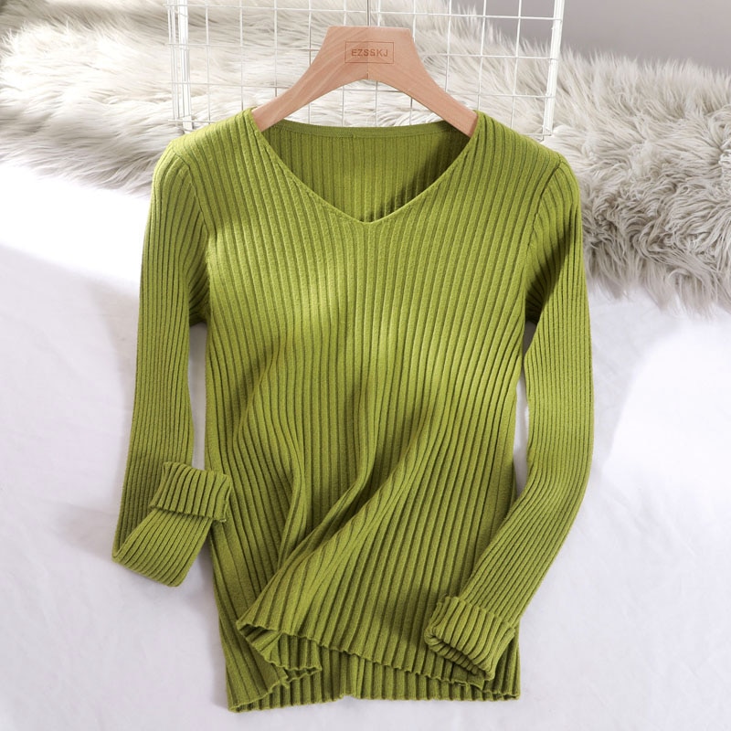 Women's V-Neck Basic Sweater