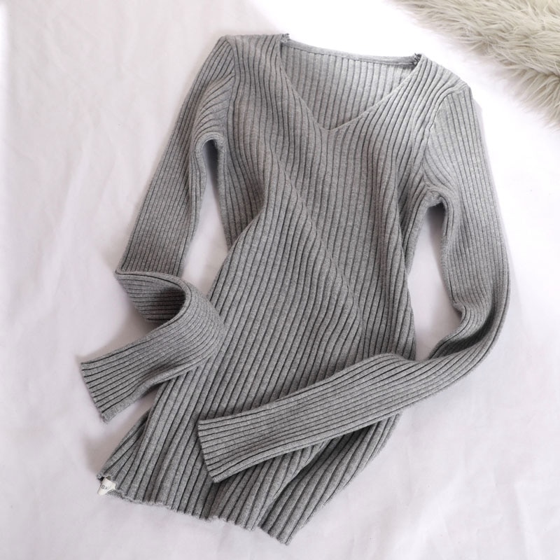 Women's V-Neck Basic Sweater