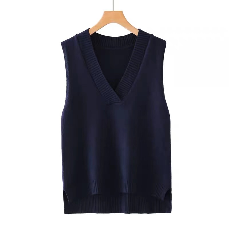 Women's V-Neck Knitted Vest