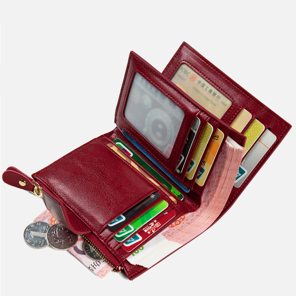 Women's Oil Wax Leather Wallet