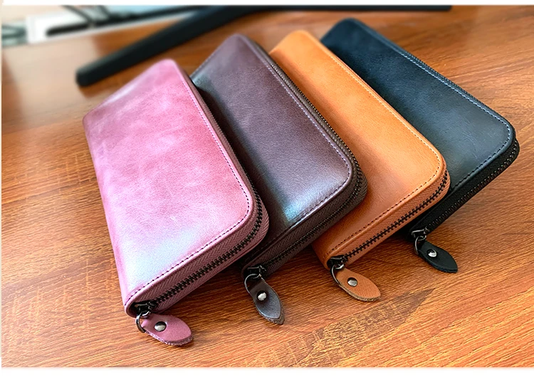 Women's Solid Color Leather Wallet