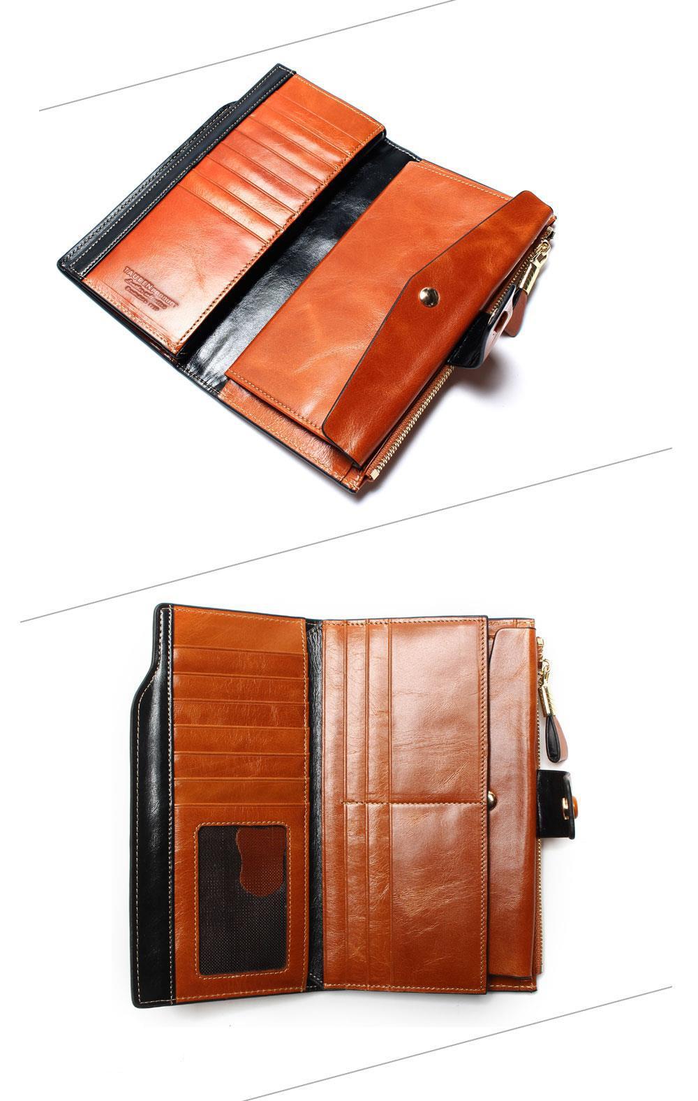 Women's Leather Long Wallet