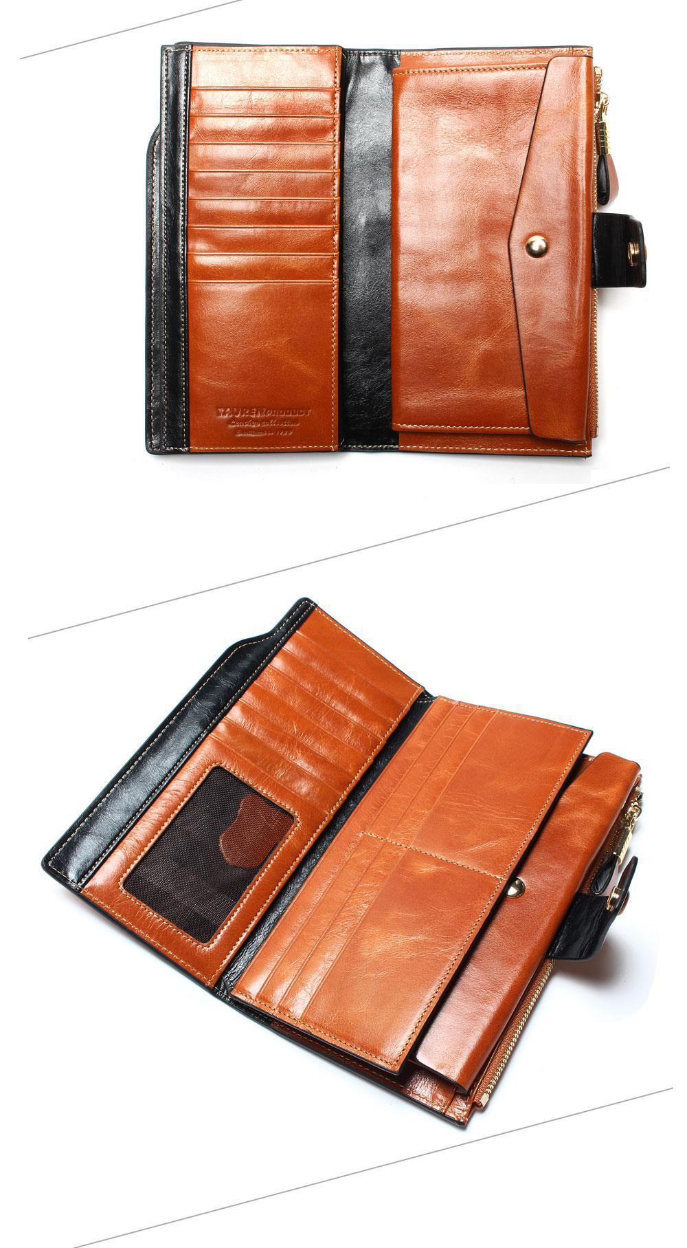 Women's Leather Long Wallet