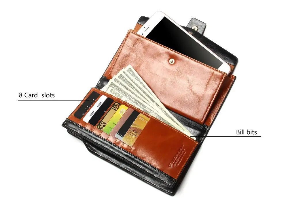 Women's Leather Long Wallet