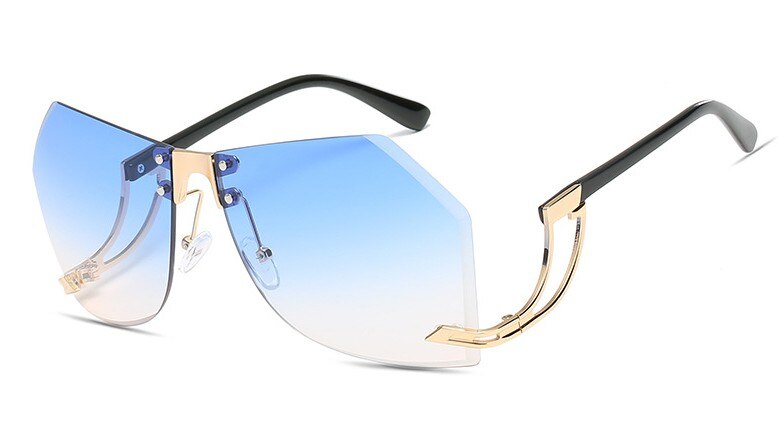 Women's Irregular Legs Rimless Sunglasses