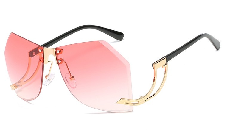 Women's Irregular Legs Rimless Sunglasses