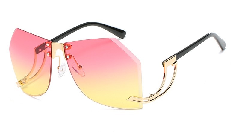 Women's Irregular Legs Rimless Sunglasses