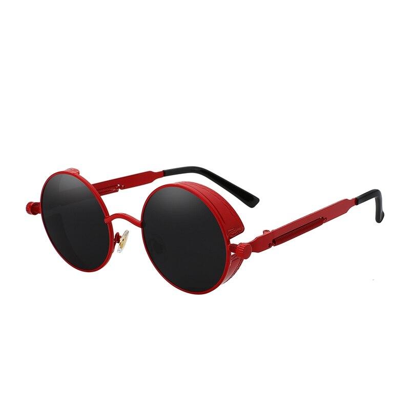 Red with black lens