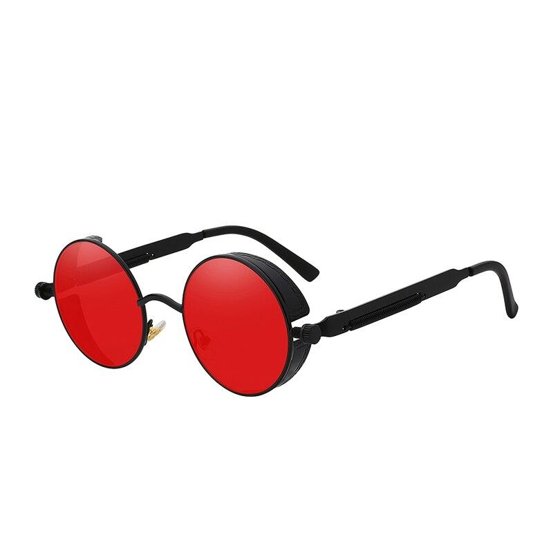 Black with red lens