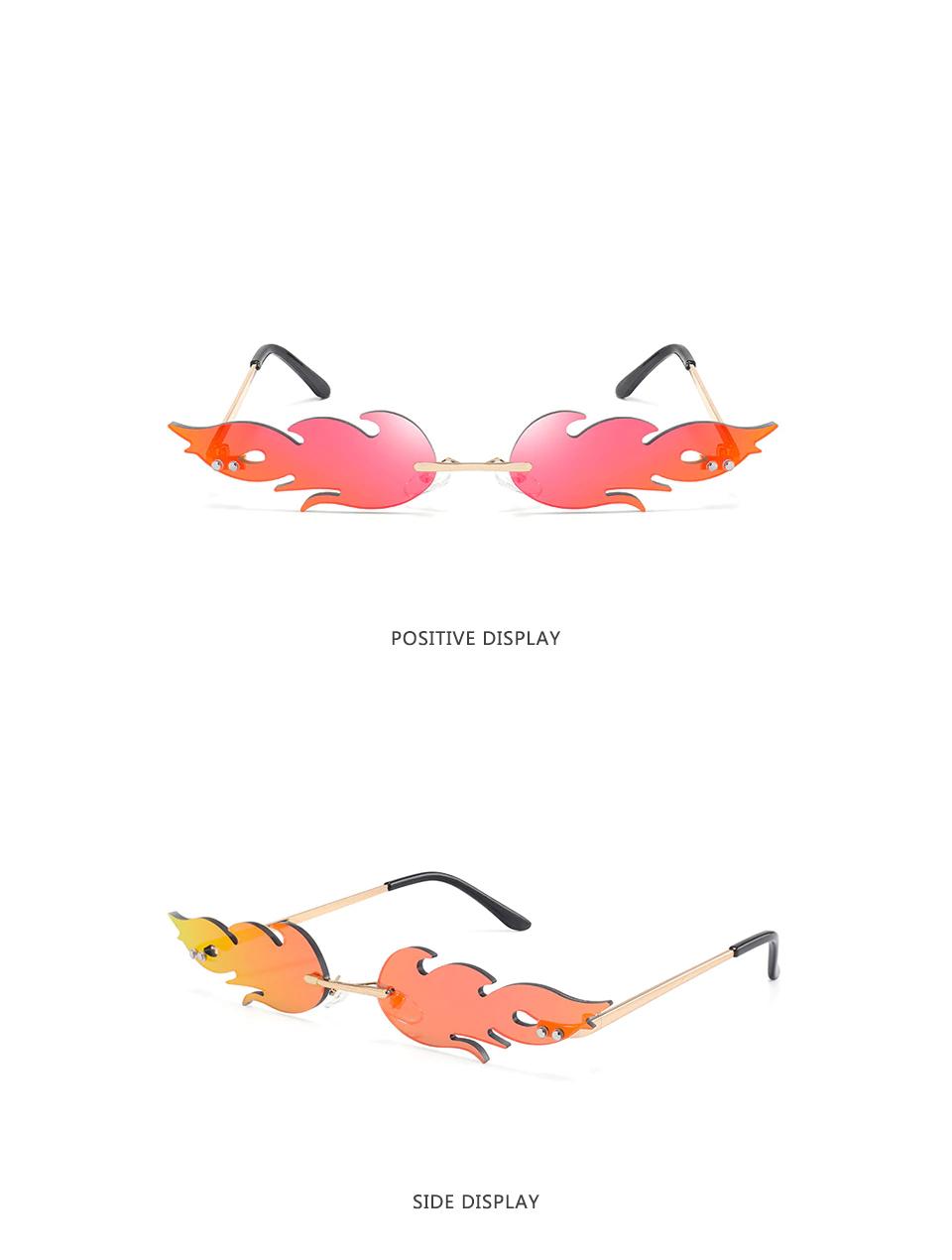 Women's Fire Flame Shaped Sunglasses