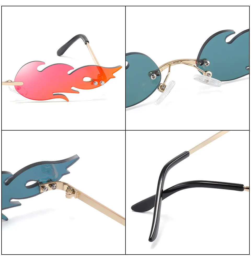 Women's Fire Flame Shaped Sunglasses