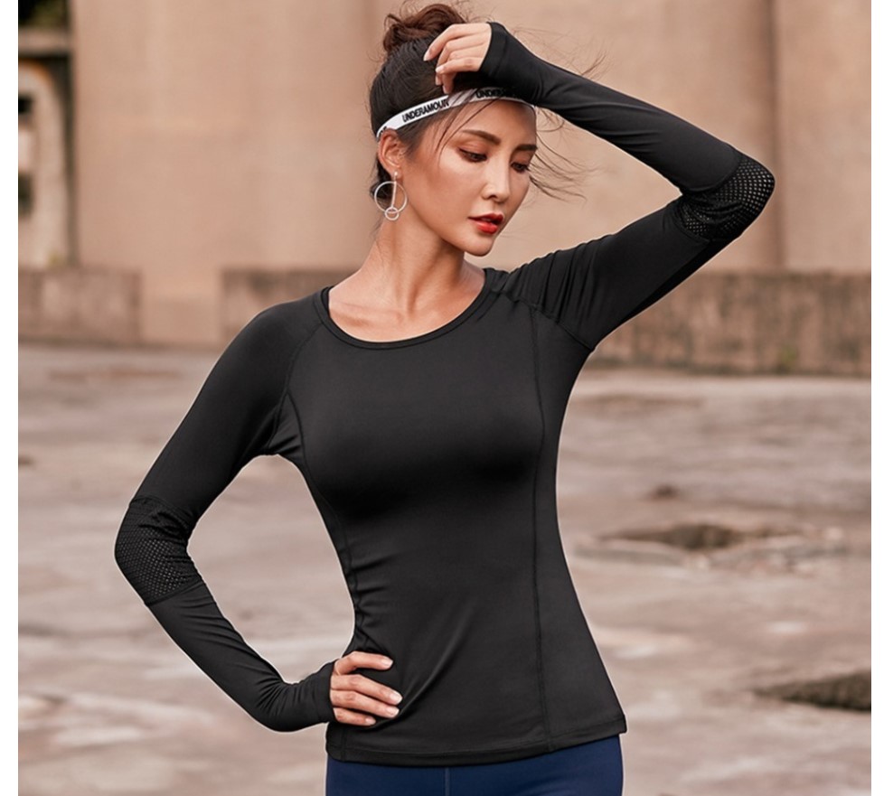 Women's Mesh Back Sports Long Sleeve