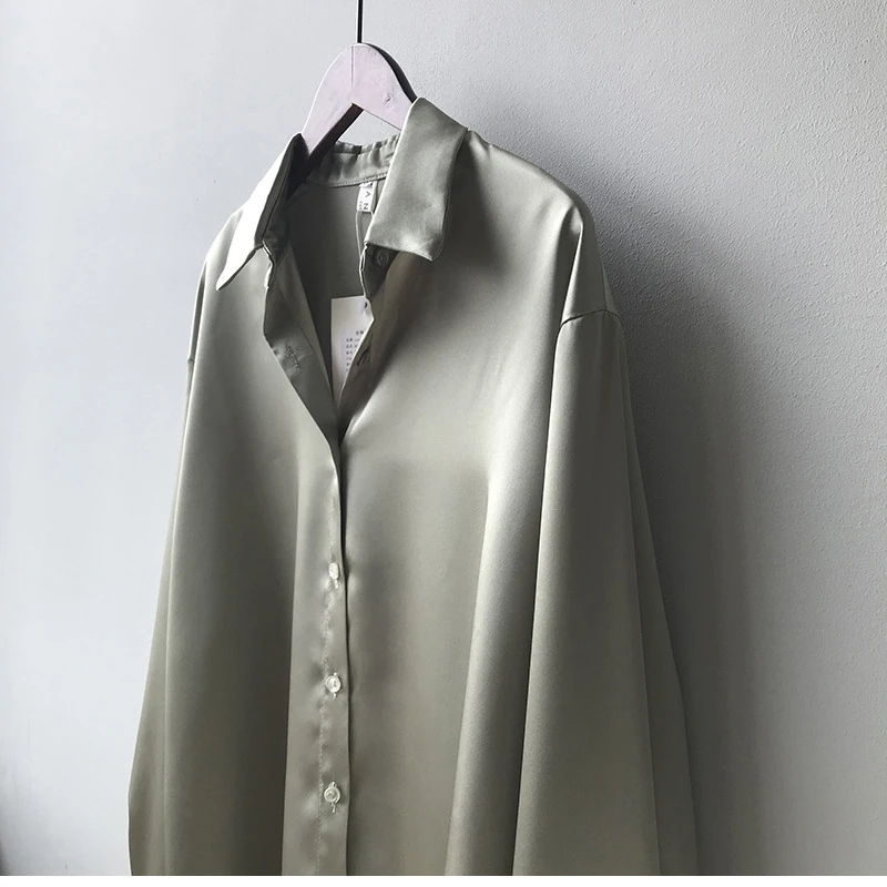 Button Up Elegant Silk Shirt