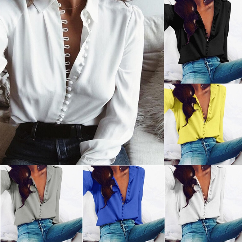 Casual Women's Blouse with Long Sleeves