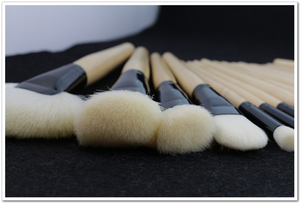 Professional Makeup Wood Brushes Set 18 Pcs with Case