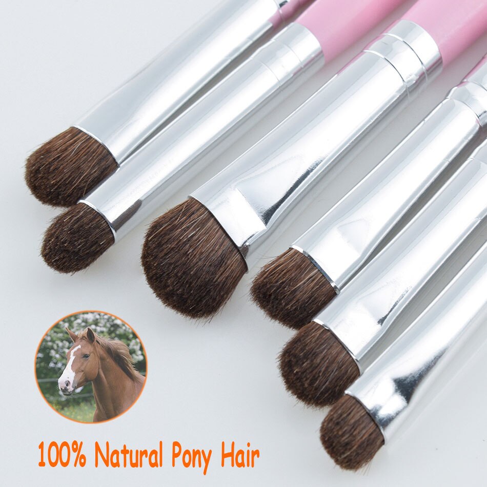 Natural Eyeshadow Brushes 7 Pcs Set