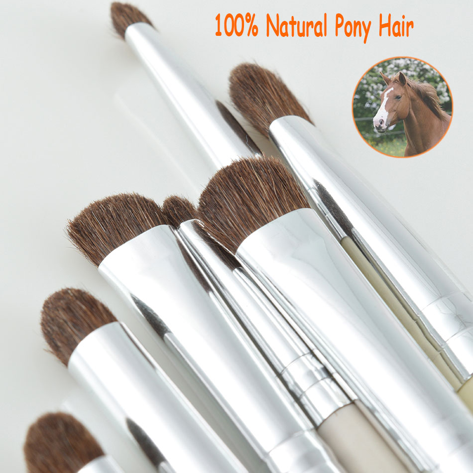 Natural Eyeshadow Brushes 7 Pcs Set